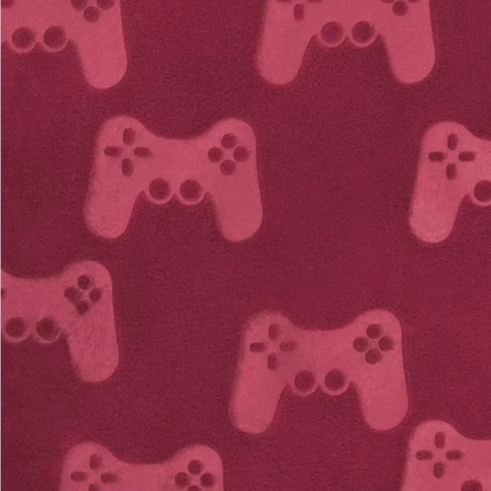 Members Mark Maroon Video Game Controller Plush Fleece Pajama Set PJ - XS NWT